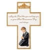 First Communion Wall Cross Praying Boy - 8.5"