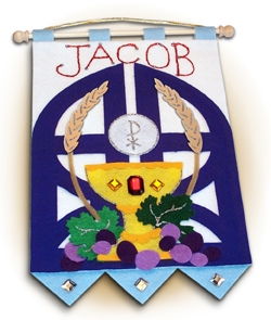 Banner Kit First Communion: Boy (Gate and Chalice Design)