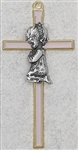 Cross - 5.5" Praying Girl (Pink, Epoxy)