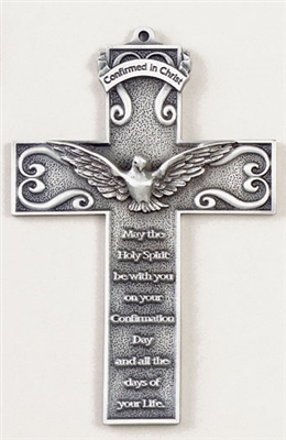 Plaque - Confirmation Genuine Pewter Cross