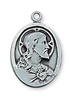 Pendant Pewter Antique Silver Scapular 20-in Chain