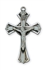 Pendant Pewter Antique Silver Crucifix  1" X 5/8" on 18-in Chain