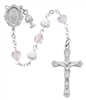 First Communion Rosary Pearl & Pink Heart with Chalice Charm