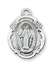 Pendant Sterling Silver Miraculous Medal on 18" Chain