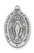 Sterling Silver Miraculous Medal on 20" Chain