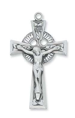 Pendant Sterling Silver Crucifix on 24" Chain