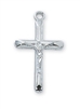 Pendant Rhodium Crucifix Tube 18-in Chain