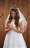 First Communion Veil - Pearl Tiara