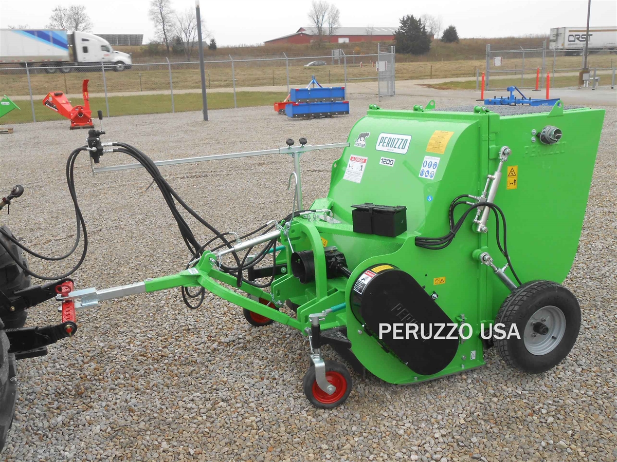 Peruzzo Panther 1200 Pull Behind Flail Mower w/Collector