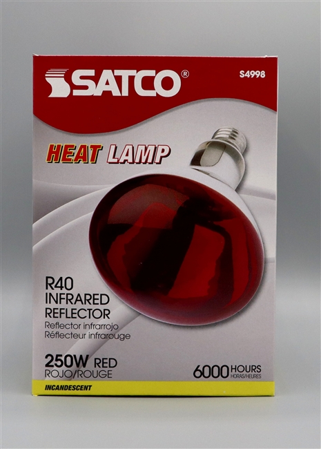 Heat Lamp Bulb for Brooder Reflector - Red 250w
