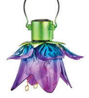 Purple Mini Flower Solar Lantern