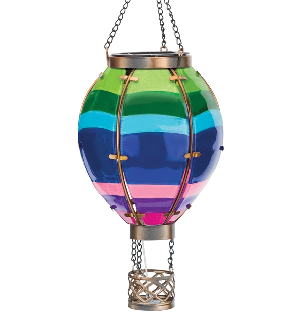 Hot Air Balloon Solar Lantern Small Striped