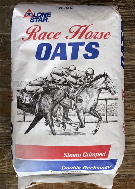 Lone Star Race Horse Crimped Oats Horse Feed, 50-lb