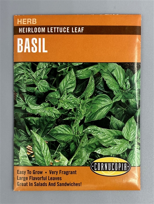Cornucopia Heirloom Lettuce Leaf Basil