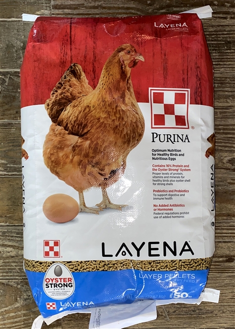 Purina Layena Pellets Poultry Feed, 50-lb