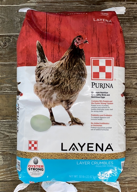Purina Layena Crumbles Poultry Feed, 50-lb