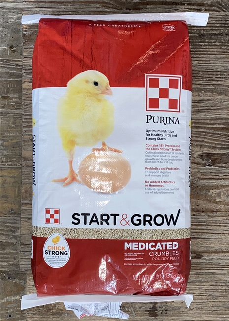 Purina Start & Gro Medicated Poultry Feed 25lb