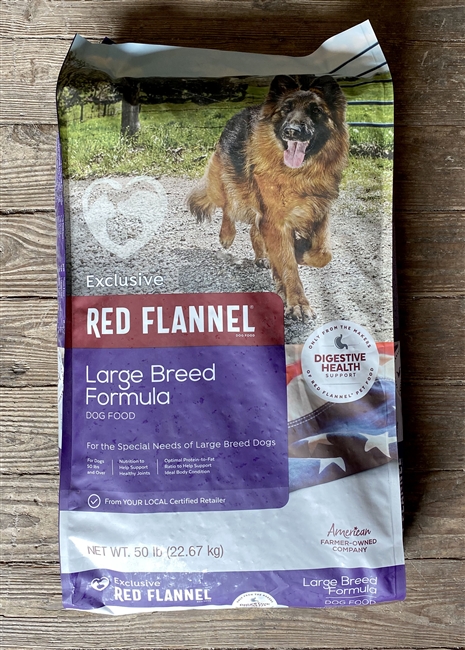 Red Flannel Large Breed Adult 50lbs.