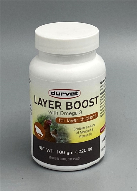 Durvet Layer Boost with Omega-3 Poultry Supplement, 100-grams