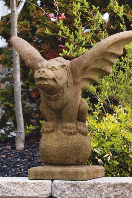 Massarelli Gargoyle on Globe, 26"