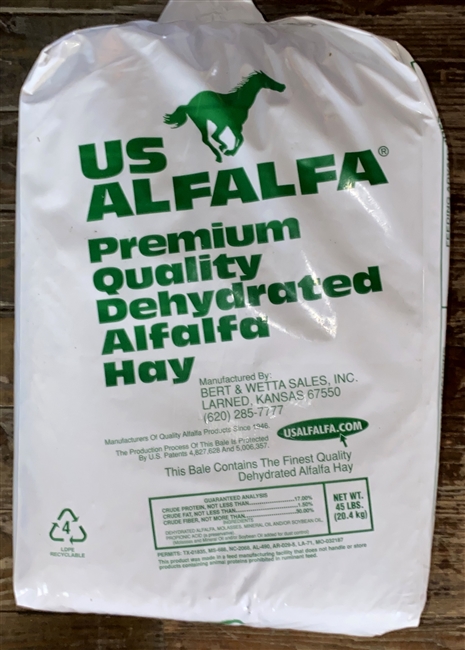 Alfalfa Hay Bale Plastic Wrapped 45#