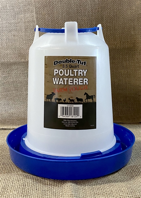 Miller Double-Tuf Hanging Poultry Waterer, 3.5-quart