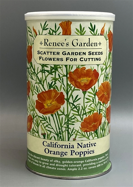 Renee's Garden Scatter Garden Seed, Flowers for Cutting, California Native Orange Poppies