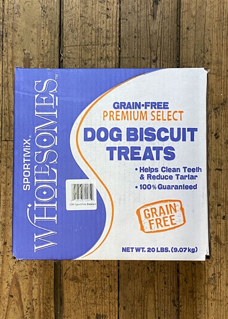 SPORTMiX Wholesomes Grain-Free Premium Basted Biscuit with Hickory Smoked Flavor Dog Treats, 20-lb