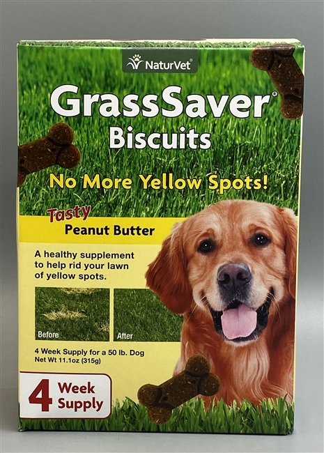 NaturVet Grass Saver Biscuits Peanut Butter Flavor 4 Week Supply