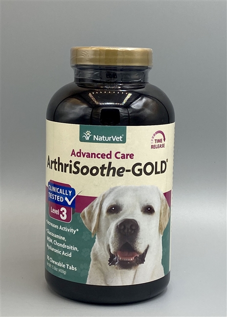 NaturVet Advanced Care Arthrisoothe-GOLD Level 3 Chewable Tabs 90 ct