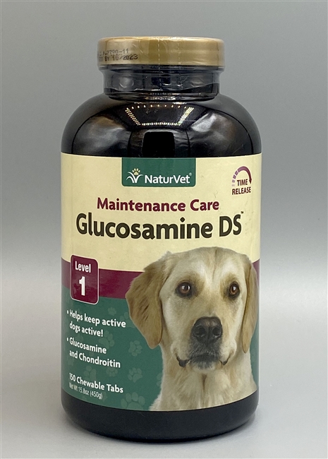 NaturVet Maintenance Care Glucosamine DS Level 1, Chewable Tabs 150 ct