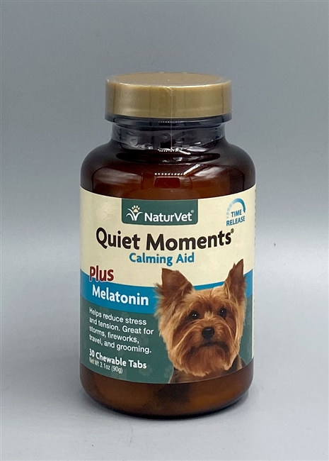 NaturVet Quiet Moments Calming Aid Plus Melatonin 30 ct