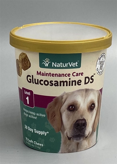 Naturvet Glucosamine DS Level 1 Soft Chews for Dogs and Cats, 70-count