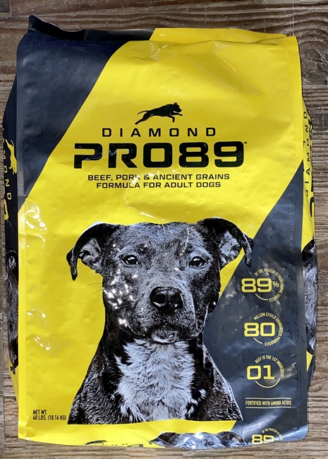 Diamond Pro89 Beef, Pork, & Ancient Grains Formula Adult Dry Dog Food, 40lbs.