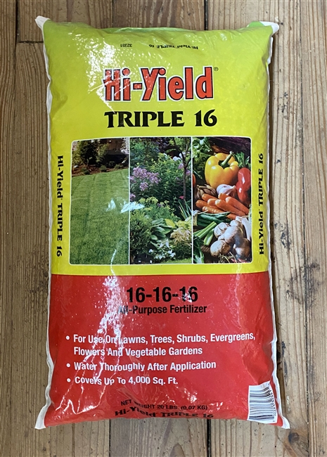 Hi-Yield Triple 16 All Purpose Fertilizer 20 #