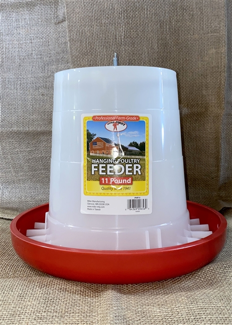 Miller Little Giant Plastic Hanging Poultry Feeder, 11-lb