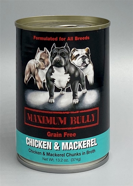 Maximum Bully Chicken and Mackerel 13.2oz can