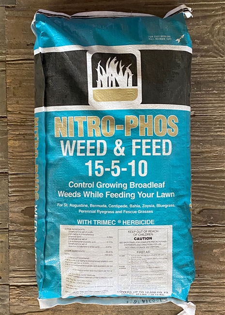 Nitro-Phos Weed & Feed 15-5-10 w/ Trimec 40lb