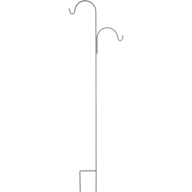 UrbanGarden 90 In. Slate Square Steel Offset Shepherds Hook