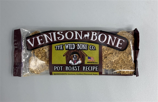 The Wild Bone Co. Venison Bone Pot Roast Recipe, Dog Biscuit, 1oz