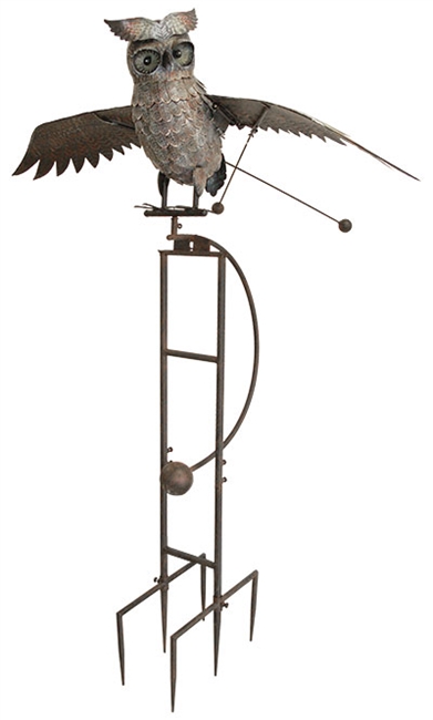 Esschert Design Large Metal Owl Rocker Stake