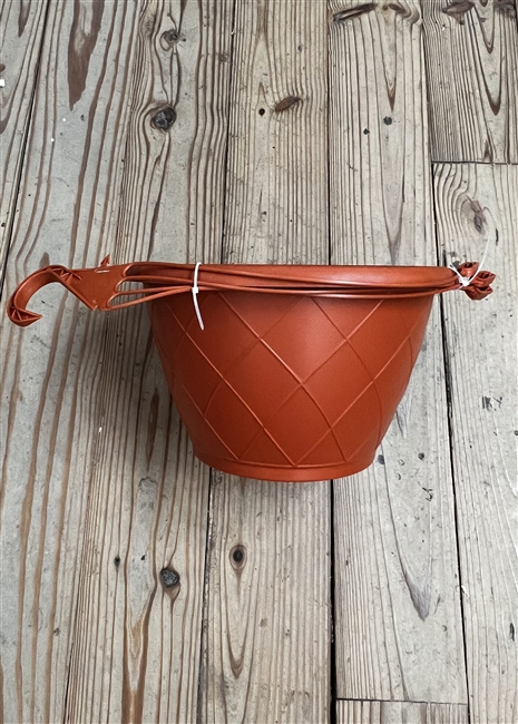 Weave Hanging Basket Terra Cotta 12"