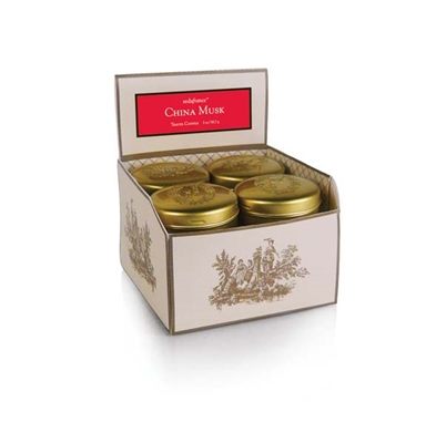 China Musk Classic Toile Single Travel Tin Candle (Case of 12)