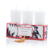 China Musk Classic Toile Votive Candles