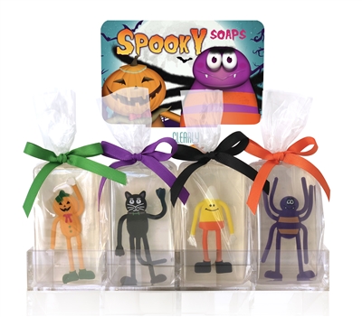 Clearly Fun Spooky Soap Collection - 12 soaps + display