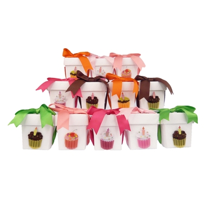 Cupcake Mini Candles - Set of 12 Assorted ($72-set)