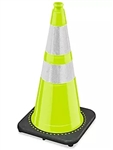 JBC Revolution 28" PVC Traffic Safety Cone, Fluorescent Lime