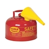 Eagle Type I 2-Gallon Safety Red Gas Can with Funnel