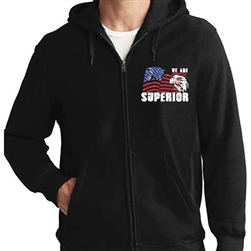 "We Are Superior" Black Sport-TekÂ® Super Heavyweight Full-Zip Hooded Sweatshirt