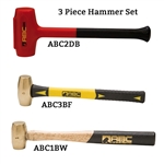 ABC Hammers, Inc.- 3 Piece Brass & Deadblow Hammer Set